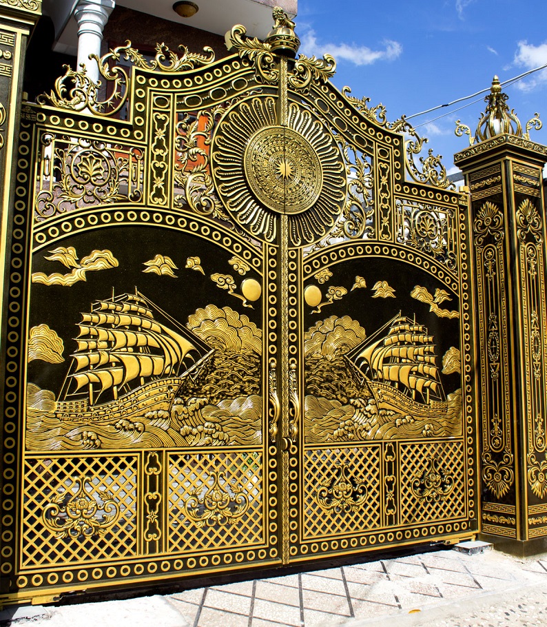 Cửa cổng Nhôm đúc tự động Vinh Nghệ An